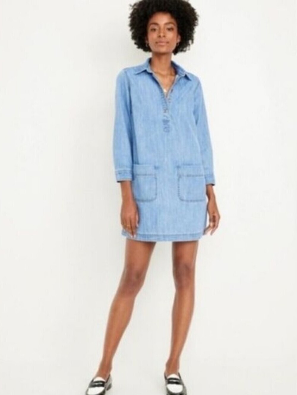 Old Navy Denim Jean Popover Shirt Dress Size Small